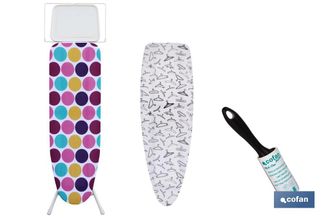 cofan Pack De Tabla De Plancha 120 X 38 Cm,funda Y Rodillo Quitapelusas