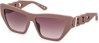 Guess Sunglasses, female, Beige, 56 MM, Gu00111 Cat-eye Sunglasses