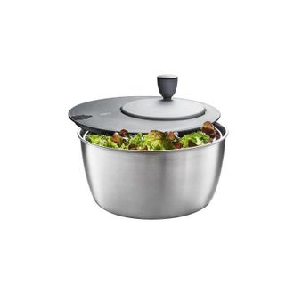 GEFU Gefu Salad Spinner Rotare-escurridor Para Ensalada, Acero Inoxidable, Gris Claro