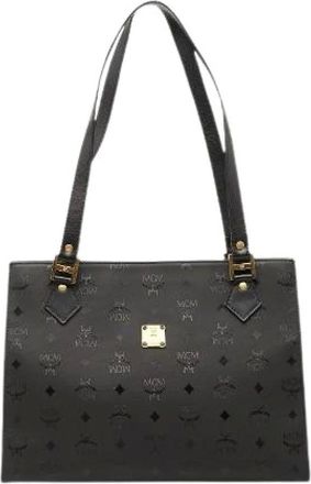 MCM Pre-owned Tote Bags, female, Black, Size: ONE SIZE Pre-owned Nylon Shoulder Bag