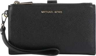 Michael Kors Jet Set Double Zip Wristlet - Dames - Portefeuilles - Zwart - ONE Size - Katoen - Accessoires