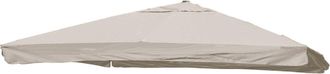 Hhg Nunca Usado] Funda De Recambio Para Sombrilla Sem&aacute;foro De Lujo Hhg 121 Con Solapa, Funda De Sombrilla, 3x4m (&oslash;5m) Poli&eacute;ster 4kg, Crema-gris