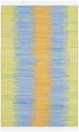 Safavieh Alfombra algod&oacute;n verde/dorato 122 x 183 cm