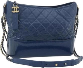 Chanel Pre-owned Vintage Schoudertas - Dames - Vintage Schoudertas - Blauw - ONE Size - Leer - Vintage