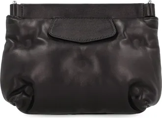 Maison Margiela Mens Glam Slam Quilted Leather Clutch Black Bags