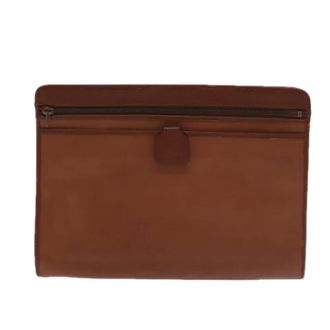 Burberry Pre-owned Leather clutches - Dames - Pre-owned - Bruin - Maat: ONE Size Leer