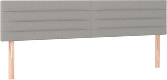 vidaXL Cabecero Con Led De Tela Gris Claro 180x5x78/88 Cm Vidaxl