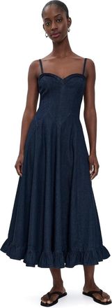 Free People Womens Another Season Midi Dress, Rinse