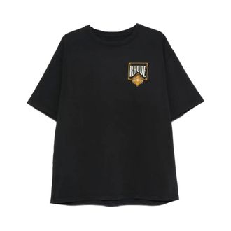 Rhude T-Shirts, male, Black, Size: XL Playing Card Tee