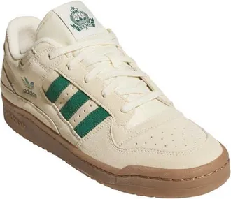 adidas Forum Low Basketball Sneaker in Warm Vanilla/dark Green/ivory at Nordstrom, Size 8