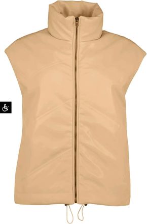 Bishop + Young Madison Quilted Vest In Latte