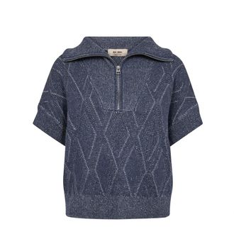 Mos Mosh Knitwear - female - MOS MOSH - V-neck Knitwear - Blue - XL - Knitwear