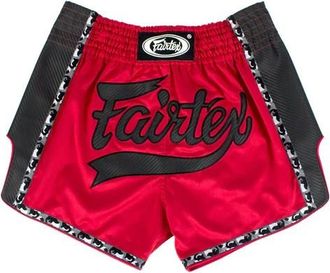 OEM Pantalones Cortos Fairtex Muay Thai Bs1703 Rojo/negro Talla M
