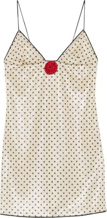 Os&eacute;ree Lumiere Rose Pois Mini Dress