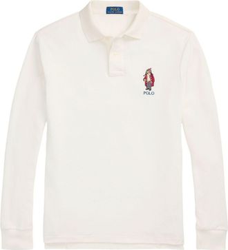 Polo Ralph Lauren embroidered polo shirt - men - Cotton - S - Neutrals