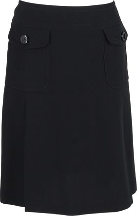 Max Mara Knee Length Skirt in Black Polyester