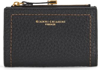 Gianni Chiarini Accessoires, Dames, Zwart, ONE Size, Leer, Portemonnee van gehamerd leer