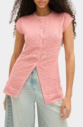 Aligne Lisbeth Knit Longline Waistcoat in Terracotta at Nordstrom, Size 14