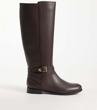 Ralph Lauren Brooke stivale al ginocchio marrone-Nero