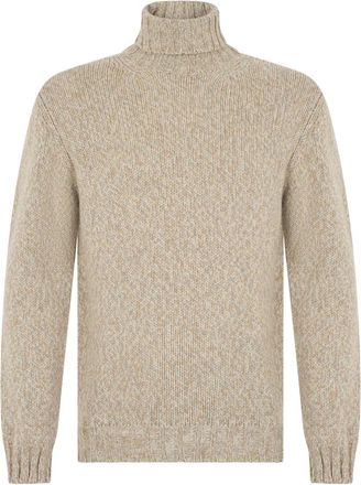 Fedeli Coltrui - Heren - Coltruien - Beige - L - Wol - Truien & Vesten