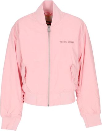 Tommy Hilfiger Klassieke Ballet Pink Bomberjack - Dames - Bomber jackets - Roze - M - Leer - Jassen