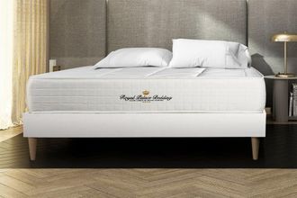 Royal Palace Bedding Somier blanco + colch&oacute;n con muelles y viscoel&aacute;stica 120 x 195