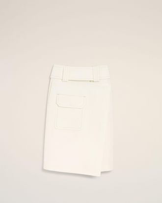 Ami White Cotton Wrap Skirt White - XXS - for Women