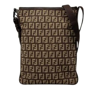 Fendi Pre-owned Canvas Crossbody Bag - Dames - Pre-owned - Bruin - Maat: ONE Size Leer