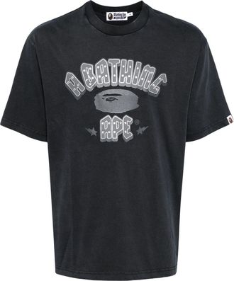 A Bathing Ape graphic print T-shirt - men - Cotton - M - Grey