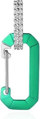 E&eacute;ra Enkele oorbel Chiara Klein - Dames - Oorbellen - Groen - ONE Size - Leer - Accessoires