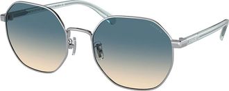 Coach HC7147 CH556 Asian Fit 90014M Womens Sunglasses Silver Size 56