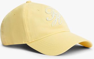 Tommy Hilfiger Womens Embroidered Script Monogram Baseball Cap - Citronella