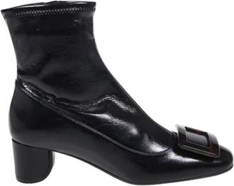 Roger Vivier Schoenen, Dames, Zwart, 39 EU, Roundy Turtle Stretch Bootie 45