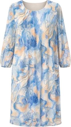 2-Biz Midi Jurken - Dames - Casual kleedjes - Blauw - 2XL - Kleedjes