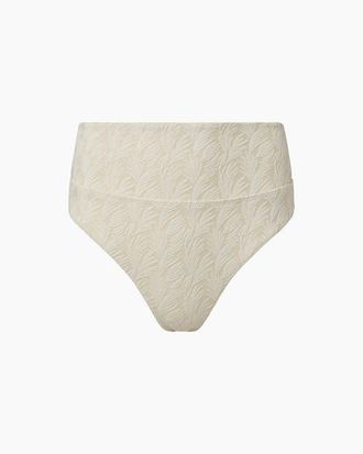Onia Emelia Bikini Bottom in White/gold at Nordstrom, Size X-Small