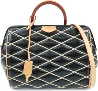 Louis Vuitton Doc Malletage Leather Black Leather Handbag (Pre-Owned)