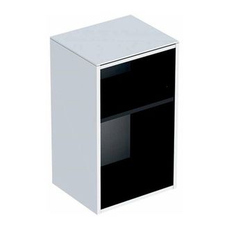 Keramag Armario Bajo Geberit Smyle Square, Sin Puerta: Ancho 36cm, Alto 60cm, Fondo 29,9cm, Nogal Carya / Melamina Estructurada Madera