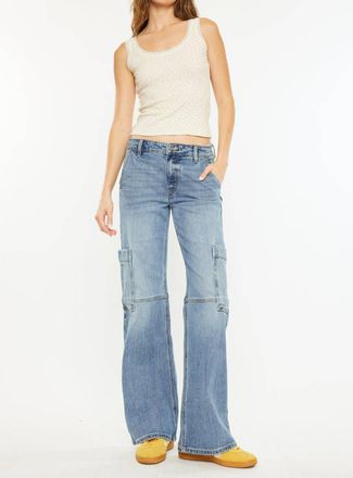 Kancan Priority Low Rise X-Cargo Jeans In Blue