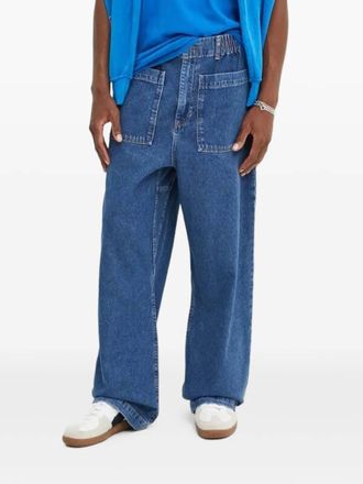 Desigual Elastische jeans met zakdetail - Blauw