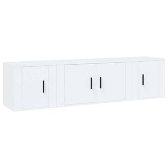Berkfield Home 3 Piece TV Cabinet Set White Engineered Wood