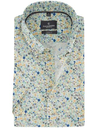 Casamoda Overhemd Casa Moda Casual Fit groen print