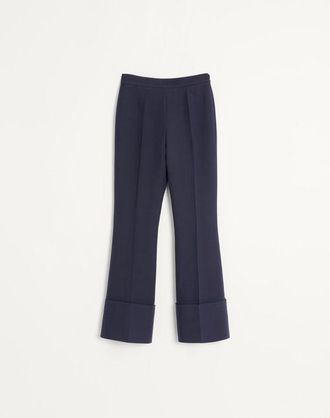 Valentino Pantaloni In Crepe Couture Donna BLU 48