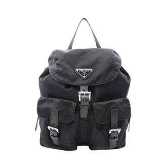 Prada unisex, Pre-owned, Zwart, Maat: ONE Size Leer