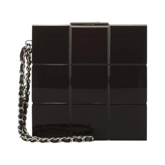 Chanel Pre-owned Lucite Minaudiere Perspex Clutch Bag - Dames - Pre-owned - Zwart - Maat: ONE Size