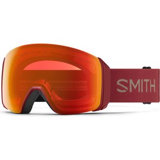 Smith 4D MAG XL ChromaPop Snow Goggles in Ironwood /Chromapop Red at Nordstrom