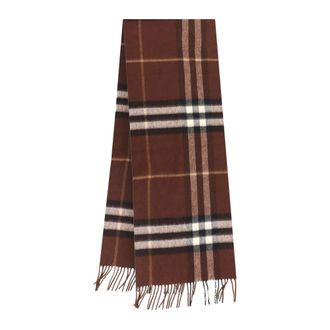 Burberry Winter Scarves, female, Brown, Size: ONE SIZE Checkered Scarf