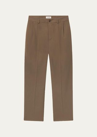 Frame Denim Mens Straight Leg Double-Pleated Pants