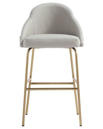Manhattan Comfort Gracie Modern Leatherette Barstool With Steel Legs