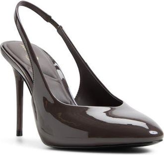 Aldo Annalore Slingback Pump in Dark Brown at Nordstrom, Size 6.5