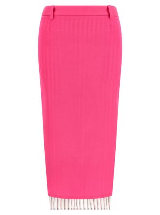 The Attico Fuchsia Double Layer Skirt